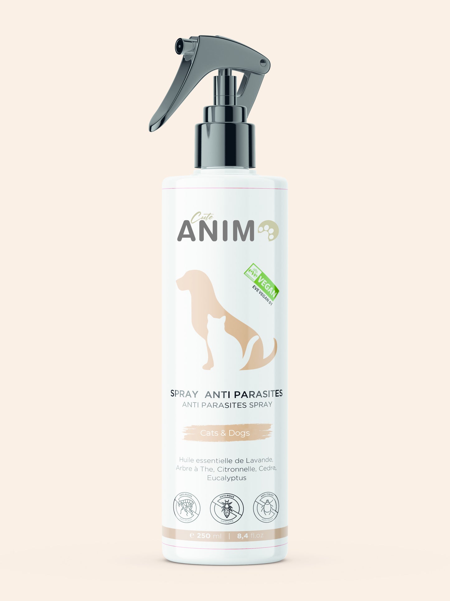 Natural Flea & Tick Repellent Spray for Dogs & Cats